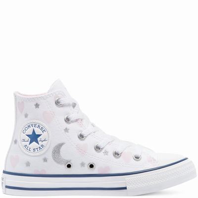 Gyerek Converse My Wish Chuck Taylor All Star Magasszárú Cipő CO3756142 Fehér/Rózsaszín